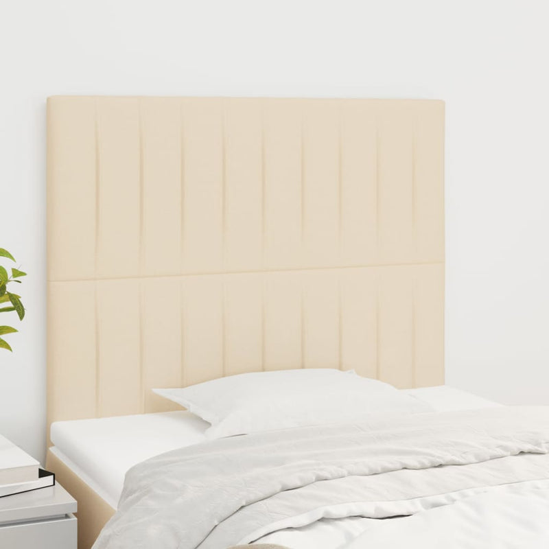 vidaXL 2 db krémszínű szövet fejtámla 100x5x78/88 cm