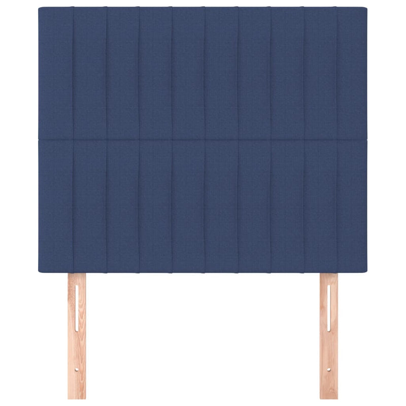 vidaXL 2 db kék szövet fejtámla 100x5x78/88 cm
