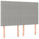 vidaXL világosszürke szövet fejtámla 144x5x118/128 cm