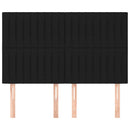 vidaXL 4 db fekete szövet fejtámla 72 x 5 x 78/88 cm