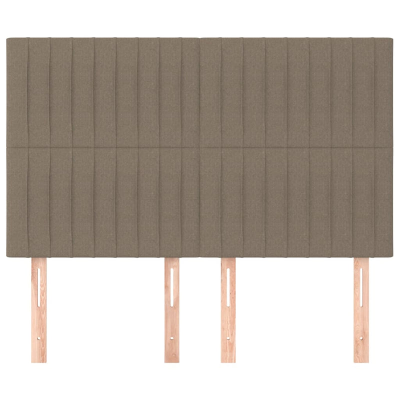 vidaXL 4 db tópszínű szövet fejtámla 72 x 5 x 78/88 cm