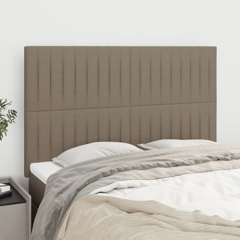 vidaXL 4 db tópszínű szövet fejtámla 72 x 5 x 78/88 cm