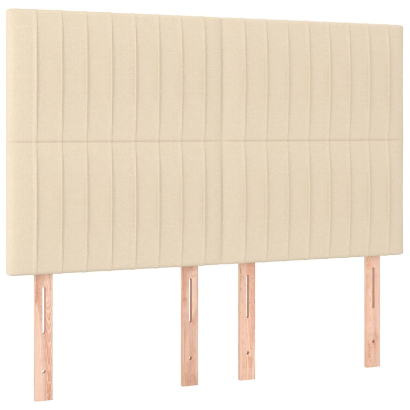 vidaXL 4 db krémszínű szövet fejtámla 72 x 5 x 78/88 cm
