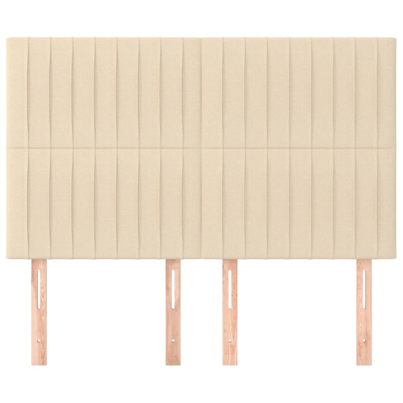 vidaXL 4 db krémszínű szövet fejtámla 72 x 5 x 78/88 cm