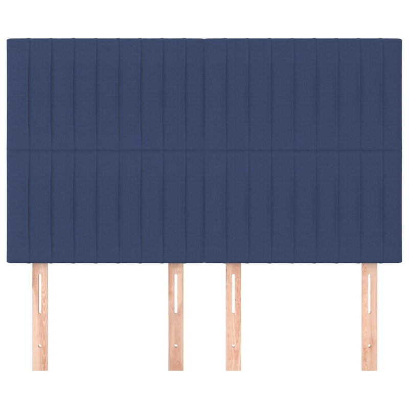 vidaXL 4 db kék szövet fejtámla 72 x 5 x 78/88 cm