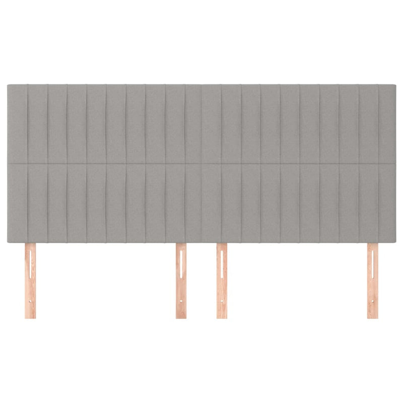 vidaXL 4 db világosszürke szövet fejtámla 80 x 5 x 78/88 cm
