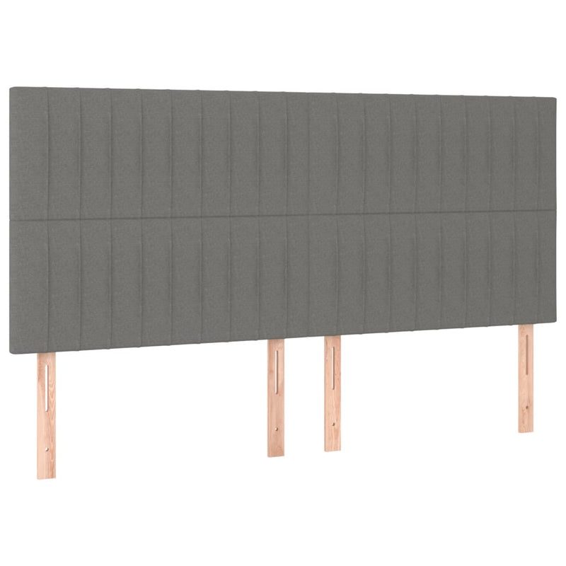 vidaXL 4 db sötétszürke szövet fejtámla 80 x 5 x 78/88 cm