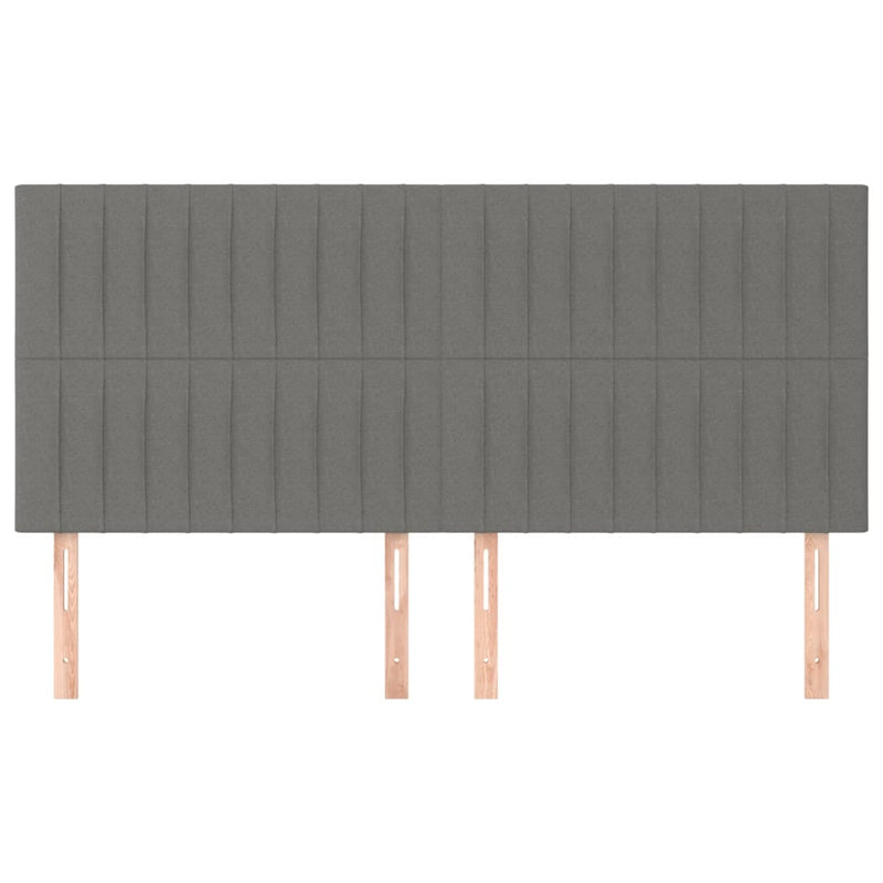 vidaXL 4 db sötétszürke szövet fejtámla 80 x 5 x 78/88 cm