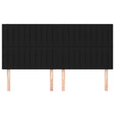 vidaXL 4 db fekete szövet fejtámla 80 x 5 x 78/88 cm