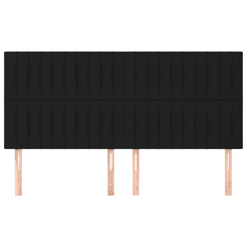 vidaXL 4 db fekete szövet fejtámla 80 x 5 x 78/88 cm