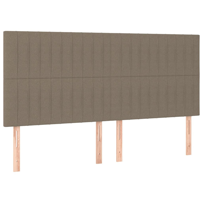 vidaXL 4 db tópszínű szövet fejtámla 80 x 5 x 78/88 cm