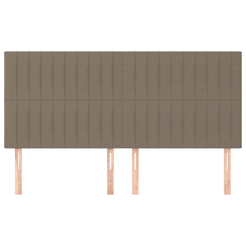 vidaXL 4 db tópszínű szövet fejtámla 80 x 5 x 78/88 cm