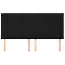 vidaXL fekete szövet fejtámla 180x5x118/128 cm
