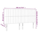 vidaXL bézs színű szövet fejtámla 180 x 5 x 118/128 cm