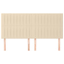 vidaXL krémszínű szövet fejtámla 180x5x118/128 cm