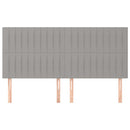 vidaXL 4 db világosszürke szövet fejtámla 100x5x78/88 cm