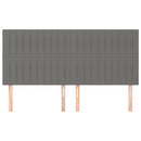 vidaXL sötétszürke szövet fejtámla 200 x 5 x 118/128 cm