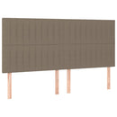 vidaXL bézs színű szövet fejtámla 200 x 5 x 118/128 cm