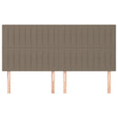 vidaXL bézs színű szövet fejtámla 200 x 5 x 118/128 cm