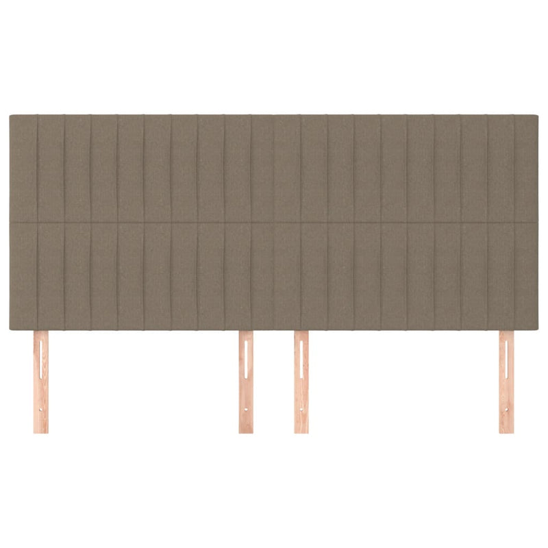 vidaXL 4 db tópszínű szövet fejtámla 100x5x78/88 cm