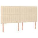 vidaXL krémszínű szövet fejtámla 200 x 5 x 118/128 cm