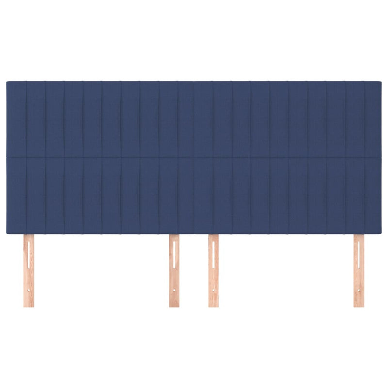 vidaXL 4 db kék szövet fejtámla 100x5x78/88 cm