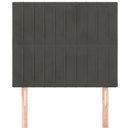 vidaXL sötétszürke bársony fejtámla 80x5x118/128 cm