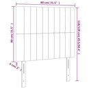 vidaXL sötétszürke bársony fejtámla 80x5x118/128 cm