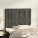 vidaXL sötétszürke bársony fejtámla 80x5x118/128 cm
