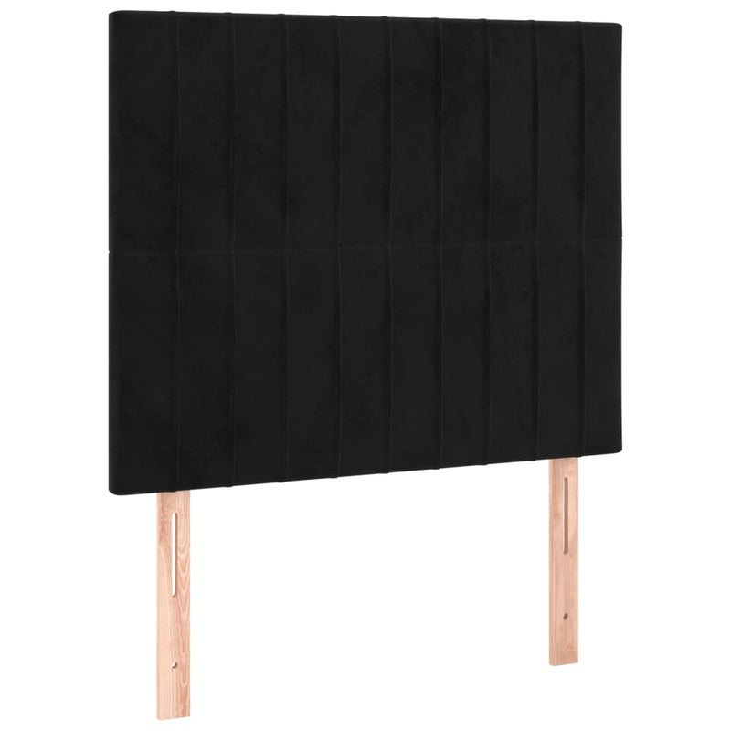 vidaXL 2 db fekete bársony fejtámla 80 x 5 x 78/88 cm