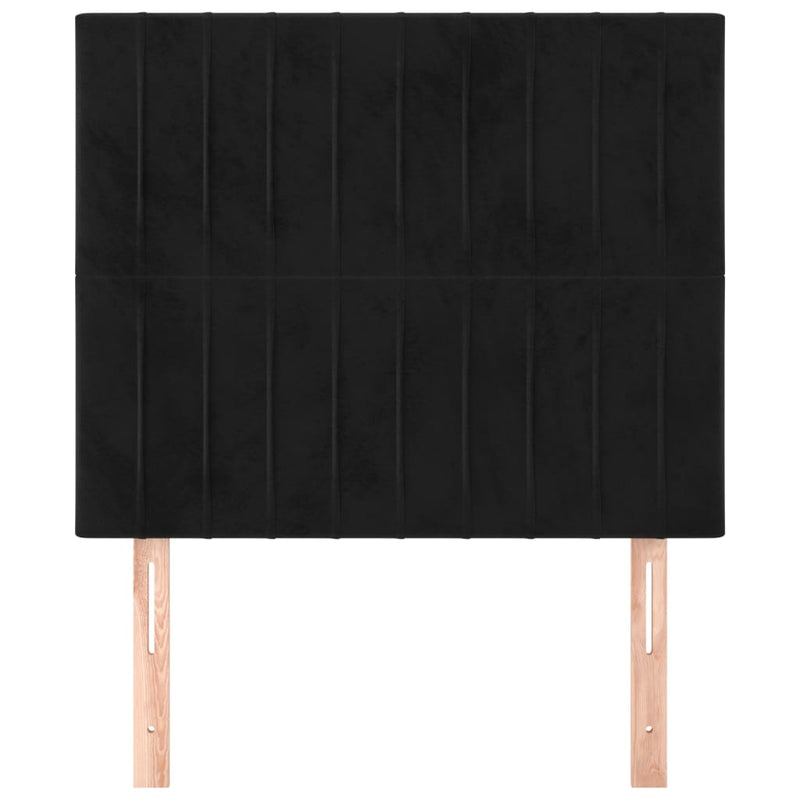 vidaXL 2 db fekete bársony fejtámla 80 x 5 x 78/88 cm