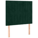 vidaXL sötétzöld bársony fejtámla 80x5x118/128 cm