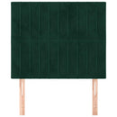 vidaXL sötétzöld bársony fejtámla 80x5x118/128 cm