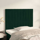 vidaXL sötétzöld bársony fejtámla 80x5x118/128 cm