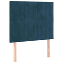 vidaXL sötétkék bársony fejtámla 80x5x118/128 cm