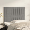 vidaXL világosszürke bársony fejtámla 90x5x118/128 cm