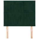 vidaXL sötétzöld bársony fejtámla 90x5x118/128 cm