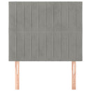 vidaXL világosszürke bársony fejtámla 100x5x118/128 cm