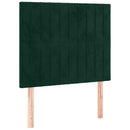 vidaXL sötétzöld bársony fejtámla 100 x 5 x 118/128 cm