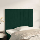 vidaXL sötétzöld bársony fejtámla 100 x 5 x 118/128 cm