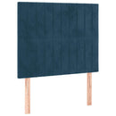 vidaXL sötétkék bársony fejtámla 100x5x118/128 cm