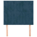 vidaXL sötétkék bársony fejtámla 100x5x118/128 cm