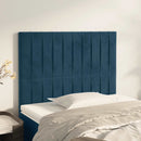 vidaXL sötétkék bársony fejtámla 100x5x118/128 cm