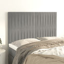 vidaXL világosszürke bársony fejtámla 144x5x118/128 cm