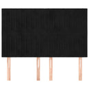 vidaXL 4 db fekete bársony fejtámla 72 x 5 x 78/88 cm