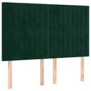 vidaXL sötétzöld bársony fejtámla 144x5x118/128 cm