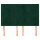 vidaXL sötétzöld bársony fejtámla 144x5x118/128 cm