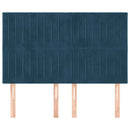 vidaXL sötétkék bársony fejtámla 144x5x118/128 cm