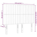 vidaXL sötétkék bársony fejtámla 144x5x118/128 cm