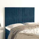 vidaXL sötétkék bársony fejtámla 144x5x118/128 cm